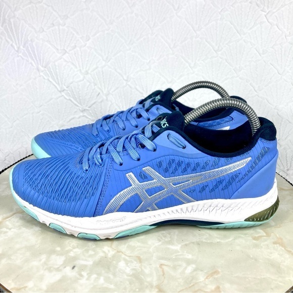Asics Netburner Sneakers Womens Sz 8 Blue Ballistic MT 2 Tennis Pickleball Shoes - Picture 6 of 14